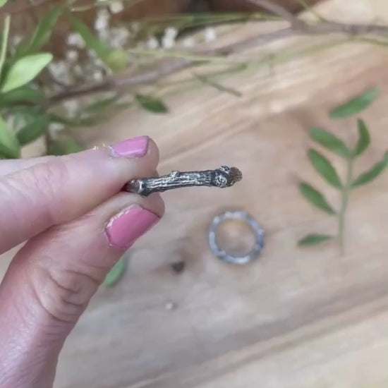 Silver Twig Ring by Curious Magpie Jewellery