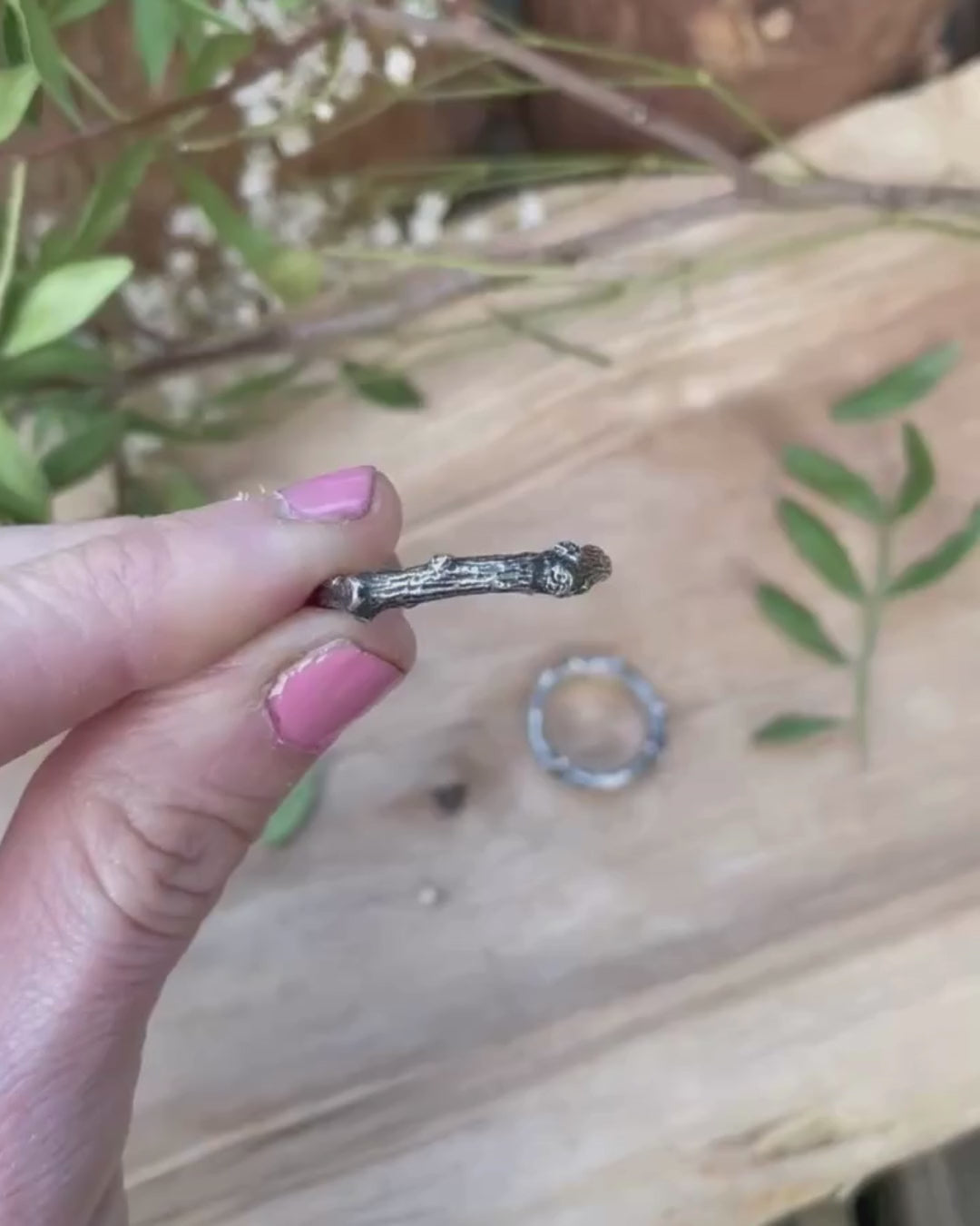 Silver Twig Ring by Curious Magpie Jewellery