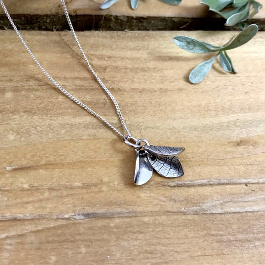 Handmade Silver Bluebell Necklace by Curious Magpie