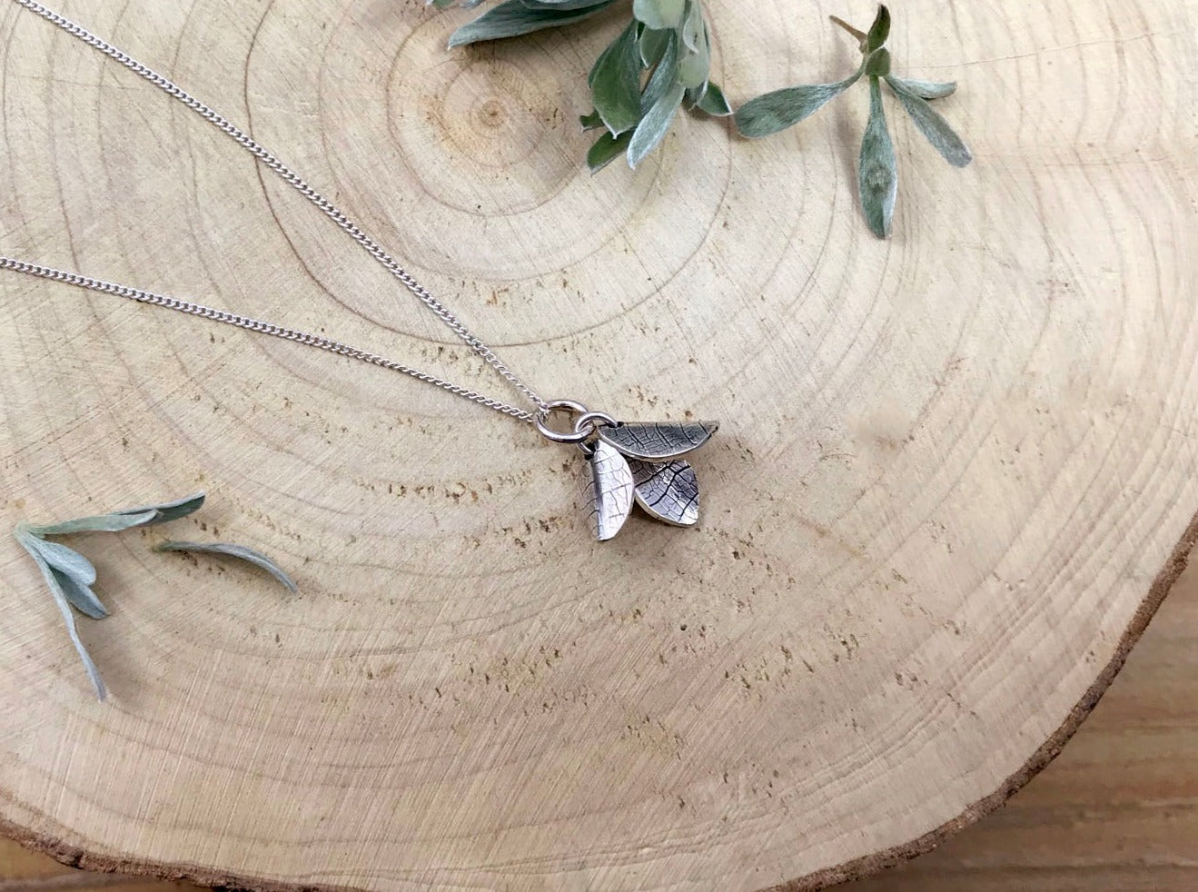 Handmade Silver Bluebell Necklace by Curious Magpie