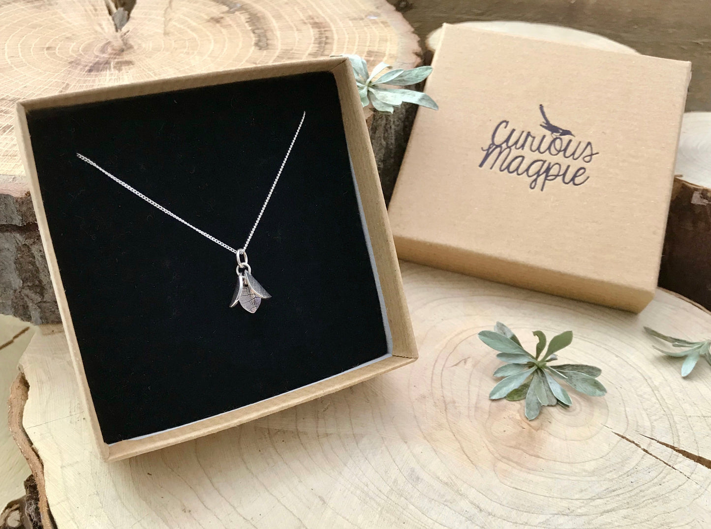 Handmade Silver Bluebell Necklace by Curious Magpie