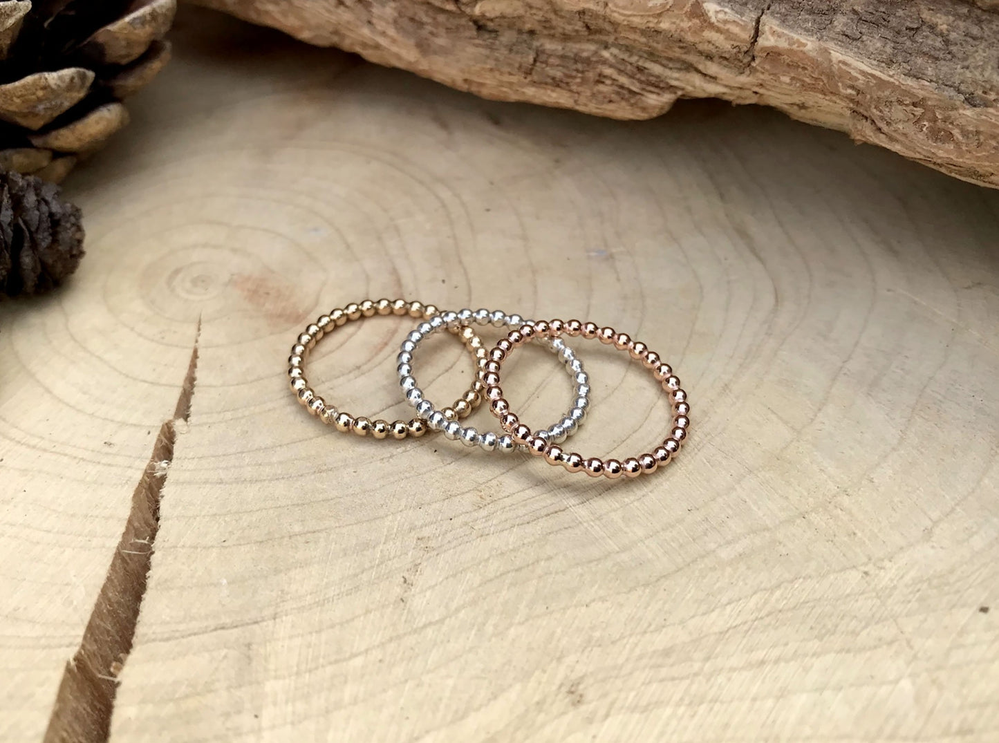 Silver Berry Stacking Ring by Curious Magpie Jewellery
