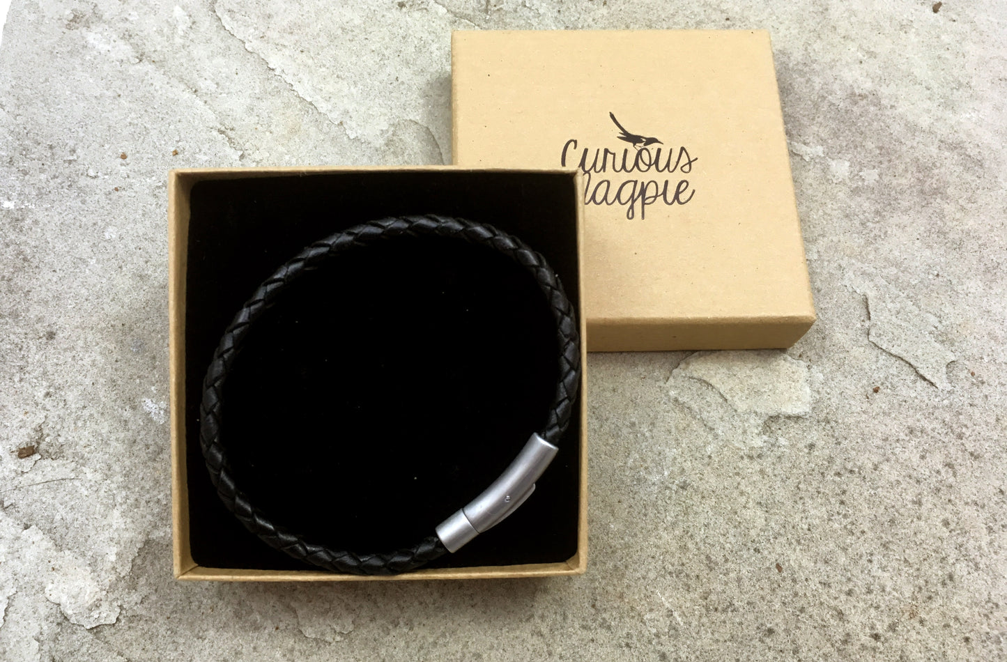 Black Leather Attexo Bracelet