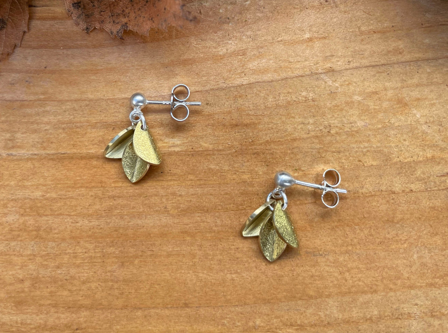 Brass Bluebell Earrings by Curious Magpie Jewellery