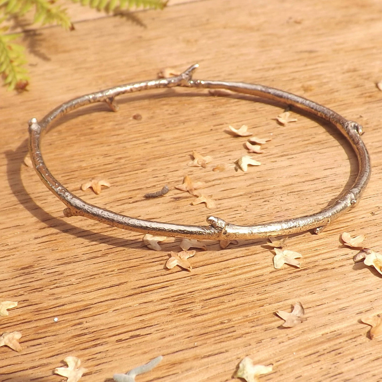 Brass Twig Bangle - Curious Magpie Jewellery - 1