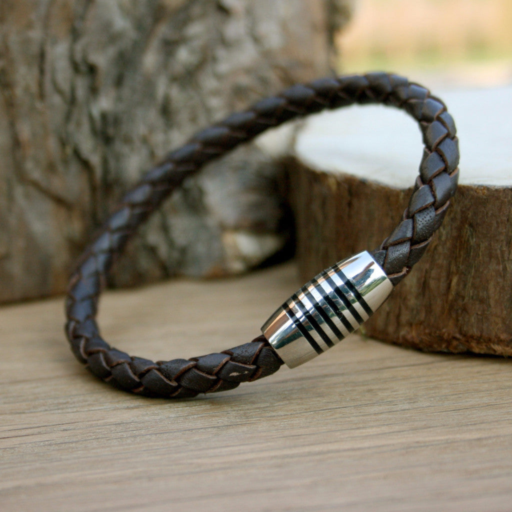 Brown Leather Apollo Bracelet - Curious Magpie Jewellery - 1