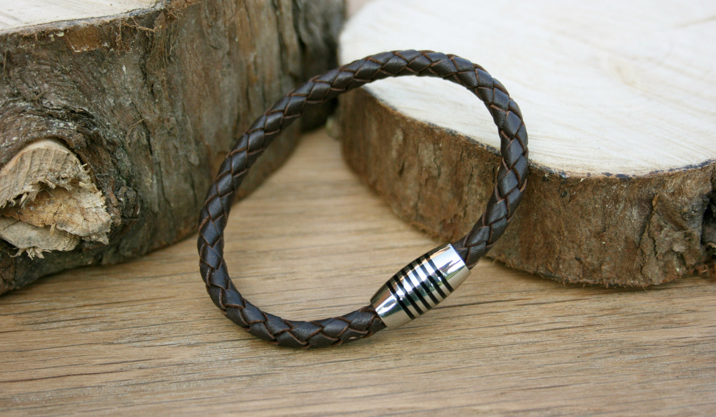 Brown Leather Apollo Bracelet - Curious Magpie Jewellery - 3