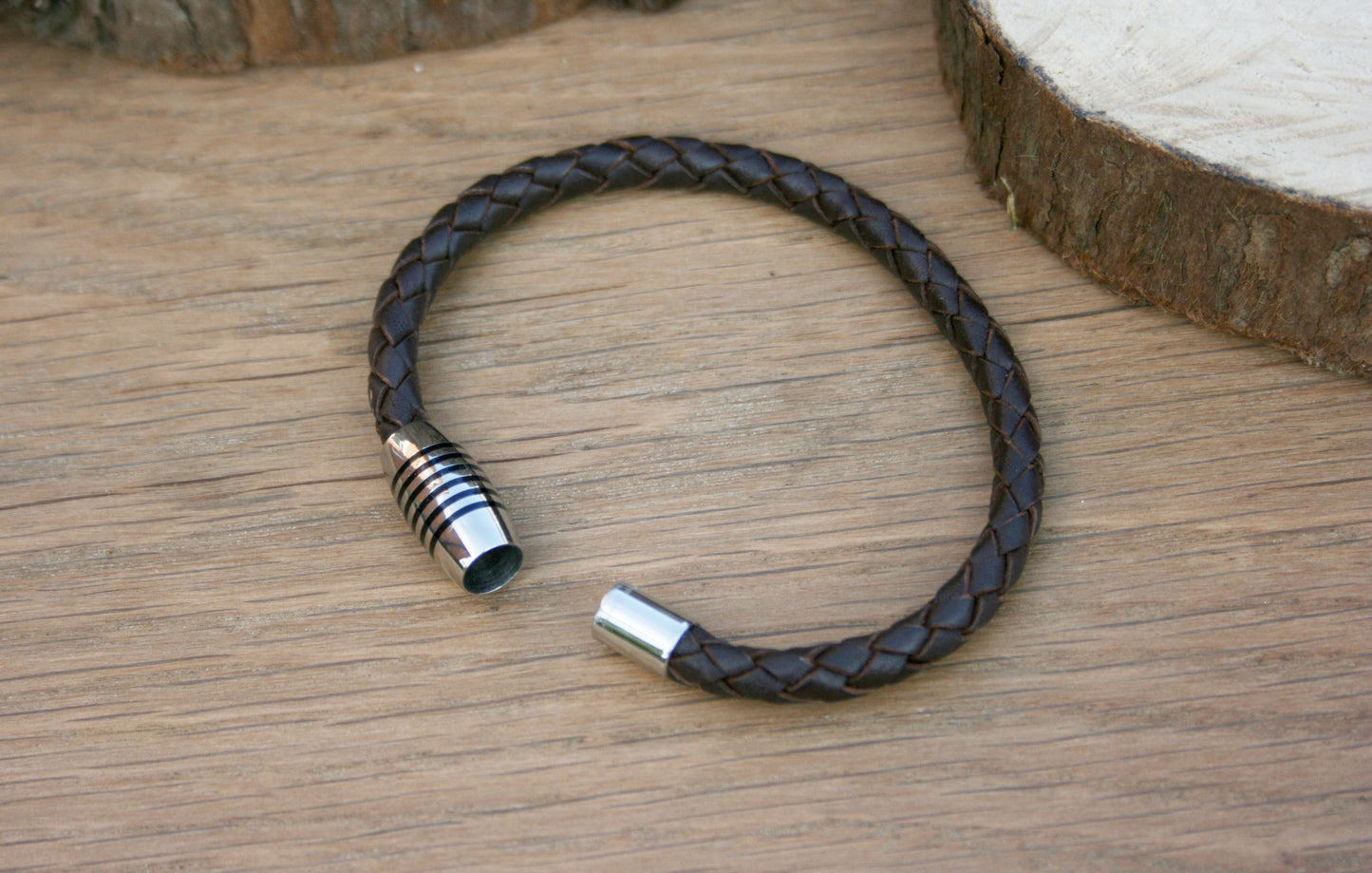 Brown Leather Apollo Bracelet - Curious Magpie Jewellery - 4