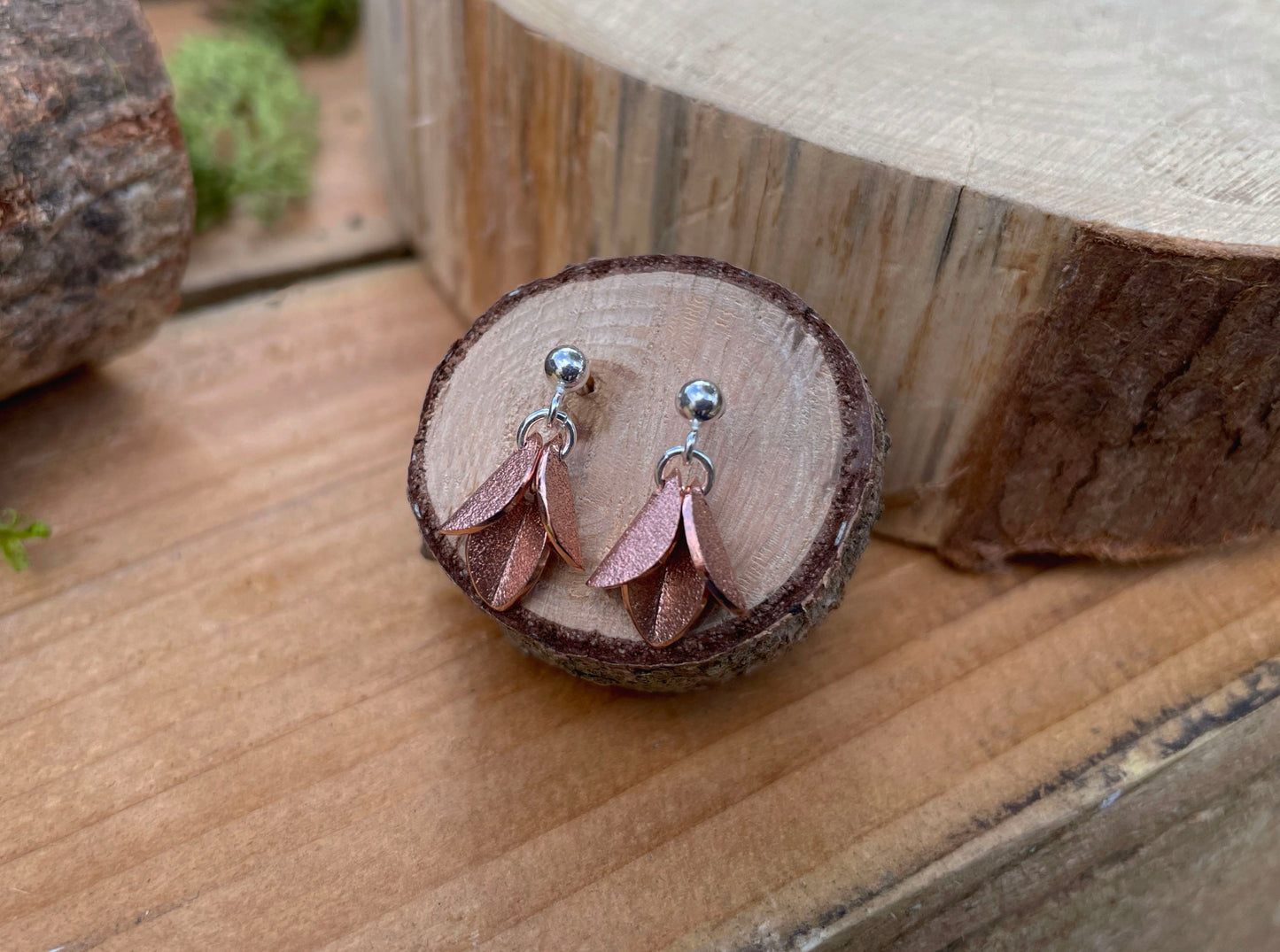 Copper Bluebell Earrings by Curious Magpie Jewellery