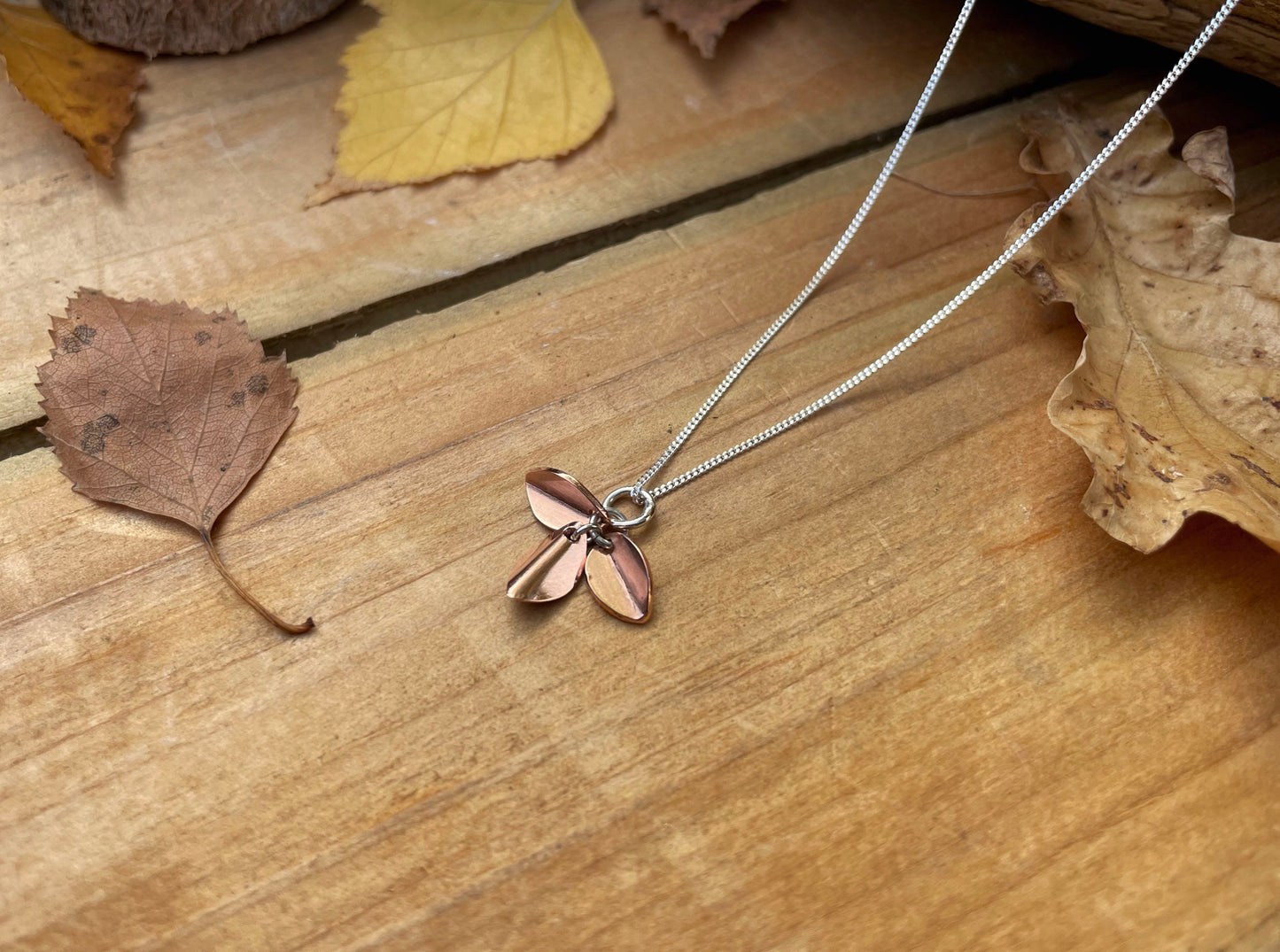 Copper Bluebell Necklace by Curious Magpie Jewellery