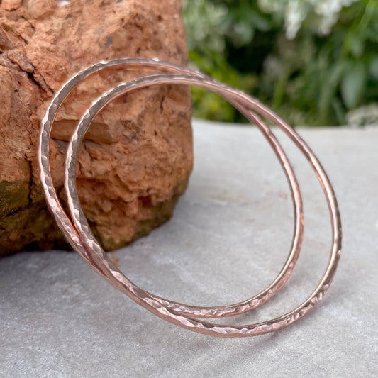 Copper Red Rock Bangle by Curious Magpie Jewellery