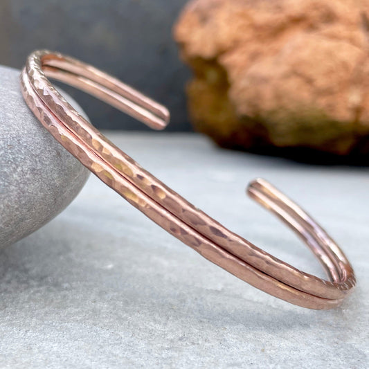 Copper Red Rock Cuff Bangle by Curious Magpie Jewellery