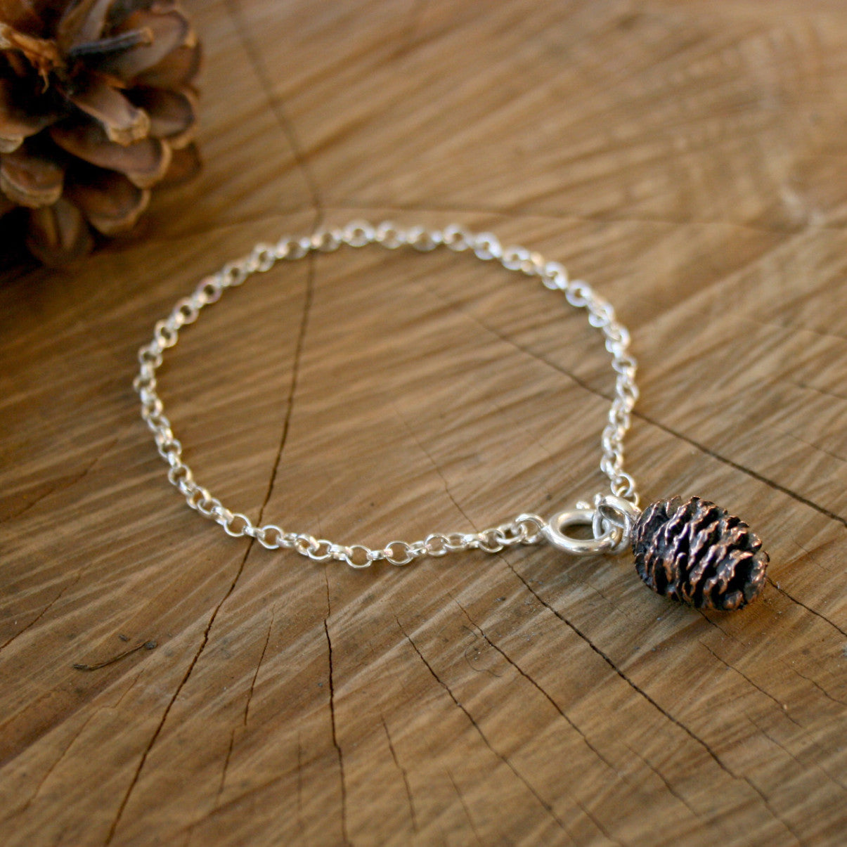 Copper Pinecone Bracelet - Curious Magpie Jewellery - 1