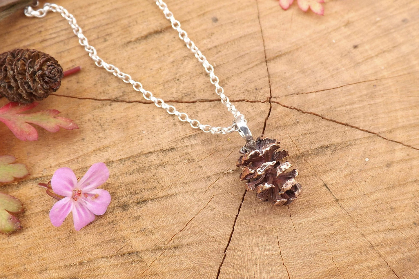 Copper Pinecone Necklace - Curious Magpie Jewellery - 3