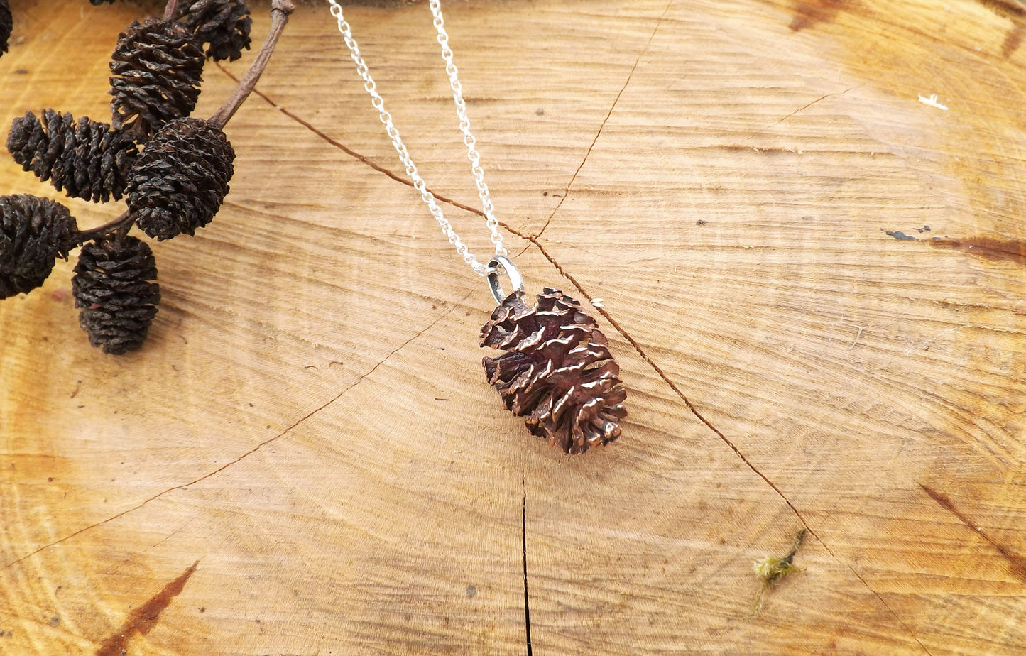 Chunky Copper Pinecone Necklace - Curious Magpie Jewellery - 5