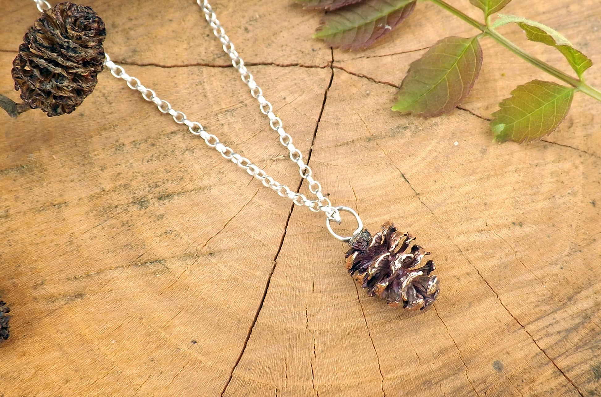Copper Pinecone Necklace - Curious Magpie Jewellery - 2