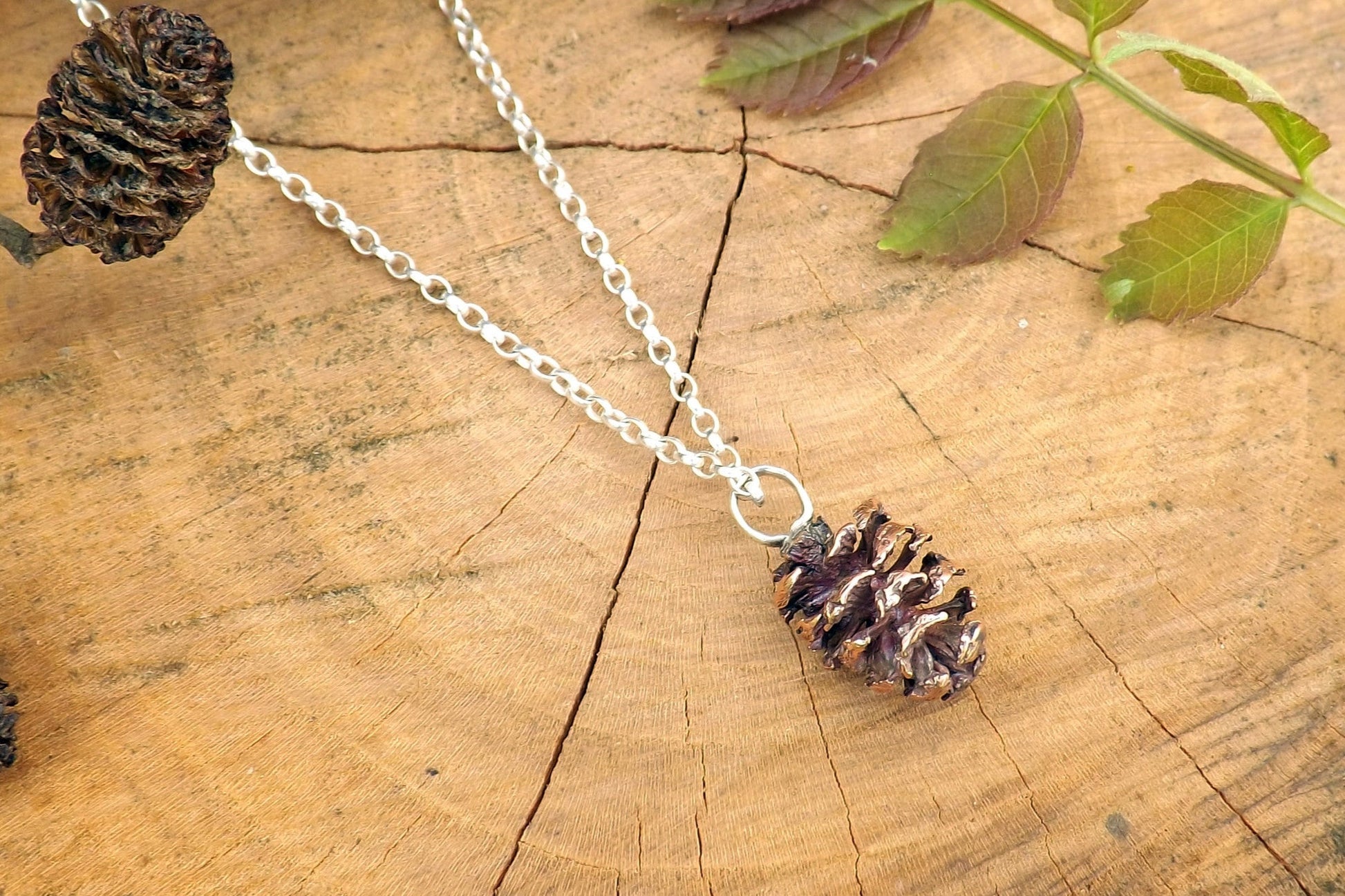 Copper Pinecone Necklace - Curious Magpie Jewellery - 2