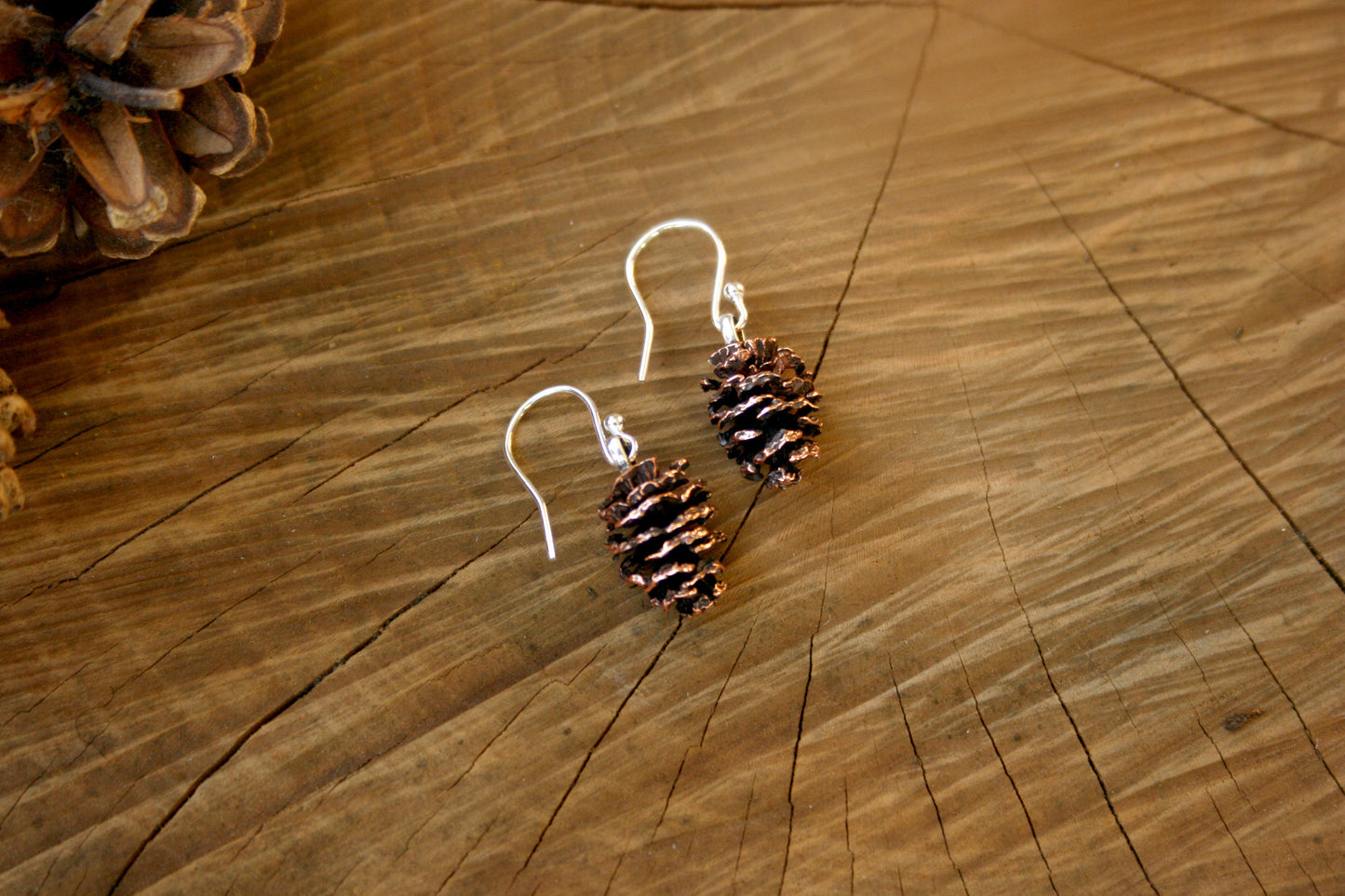 Copper Pinecone Earrings - Curious Magpie Jewellery - 3