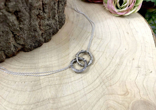 Silver Infinity Twig Necklace by Curious Magpie Jewellery