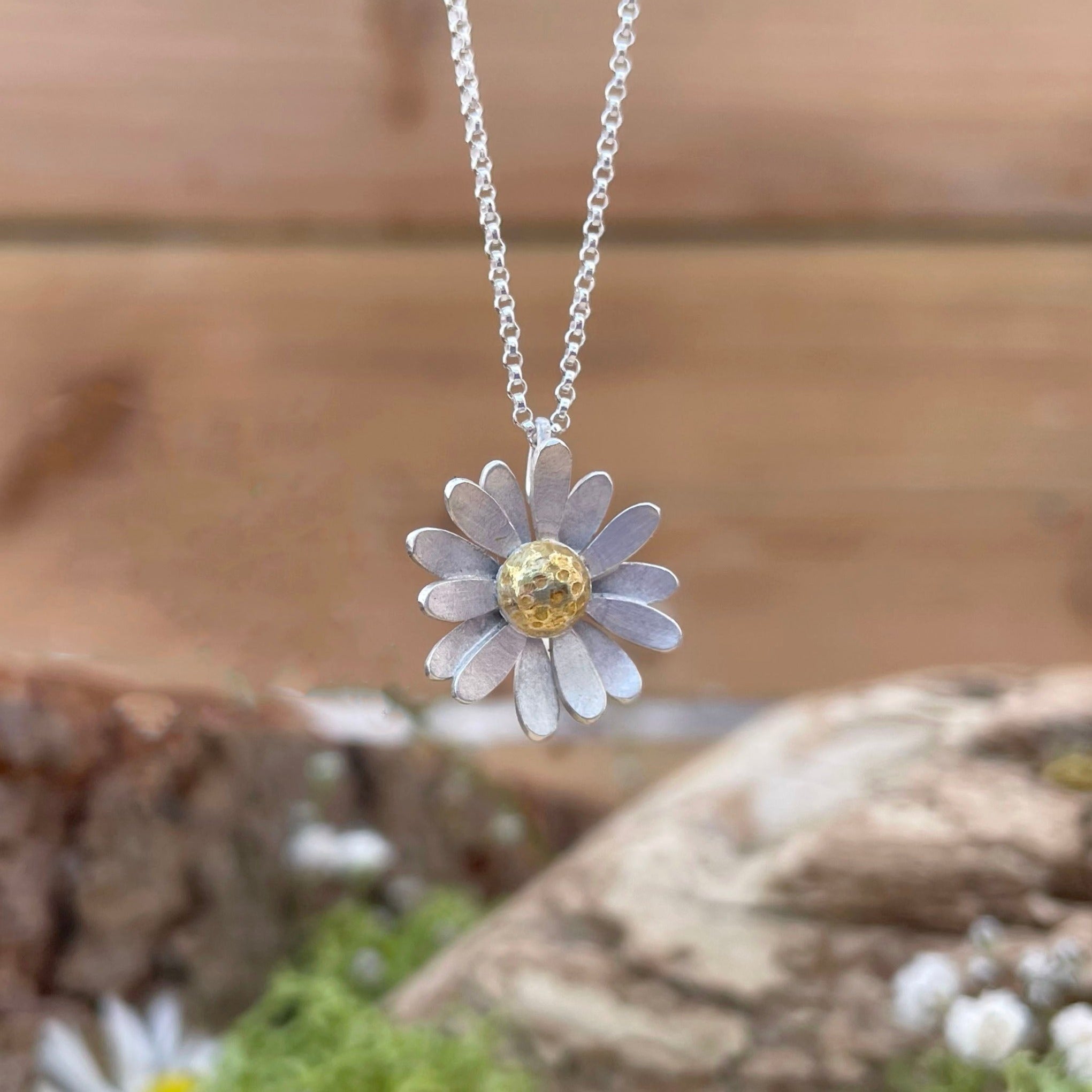 925 Silver Daisy Choker Necklace in Rose Gold Handmade Daisy Chain Floral  Jewelry Filigree Trend Jewelry - Etsy