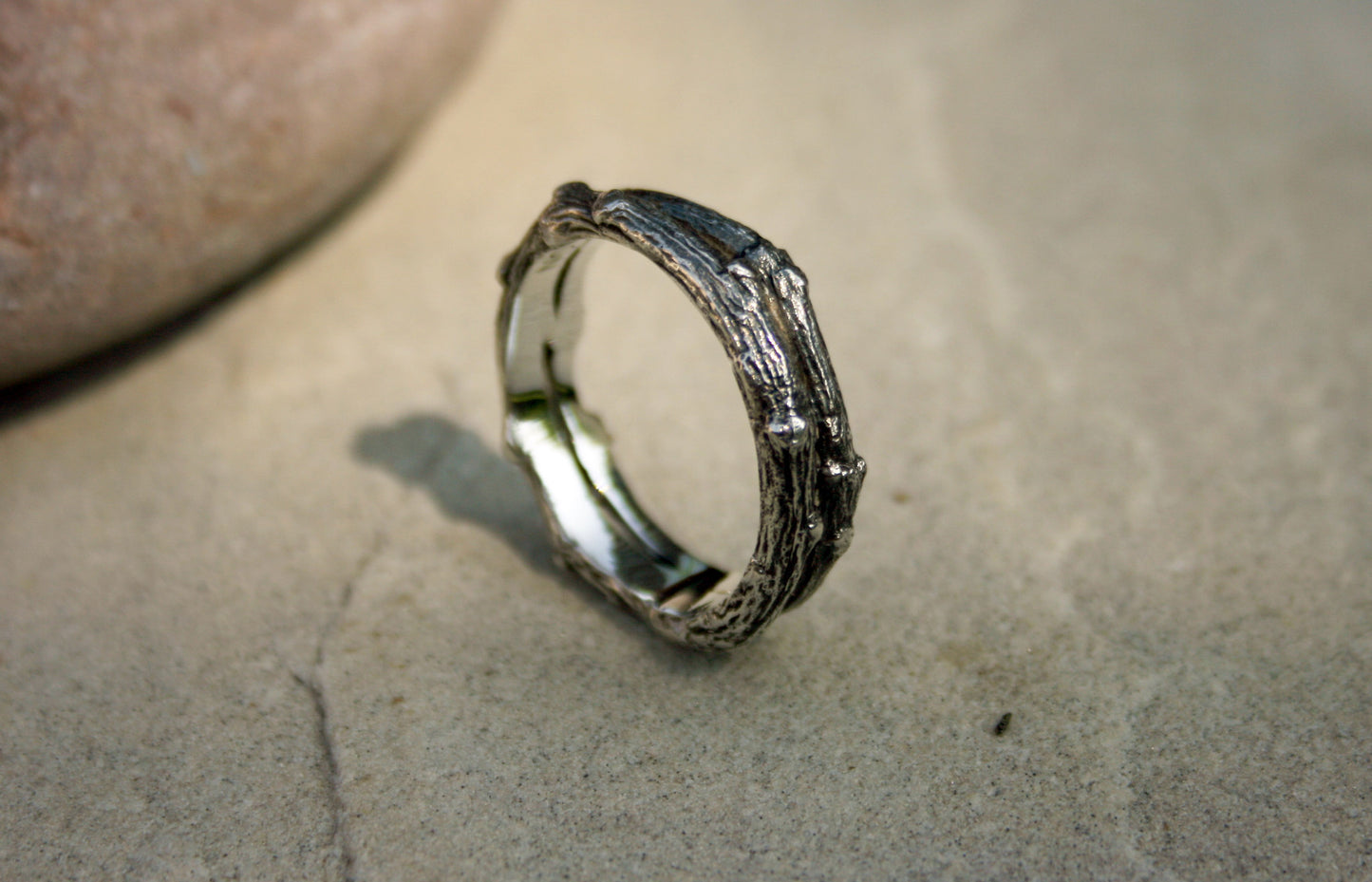 Men's Silver Double Twig Ring - Curious Magpie Jewellery - 2
