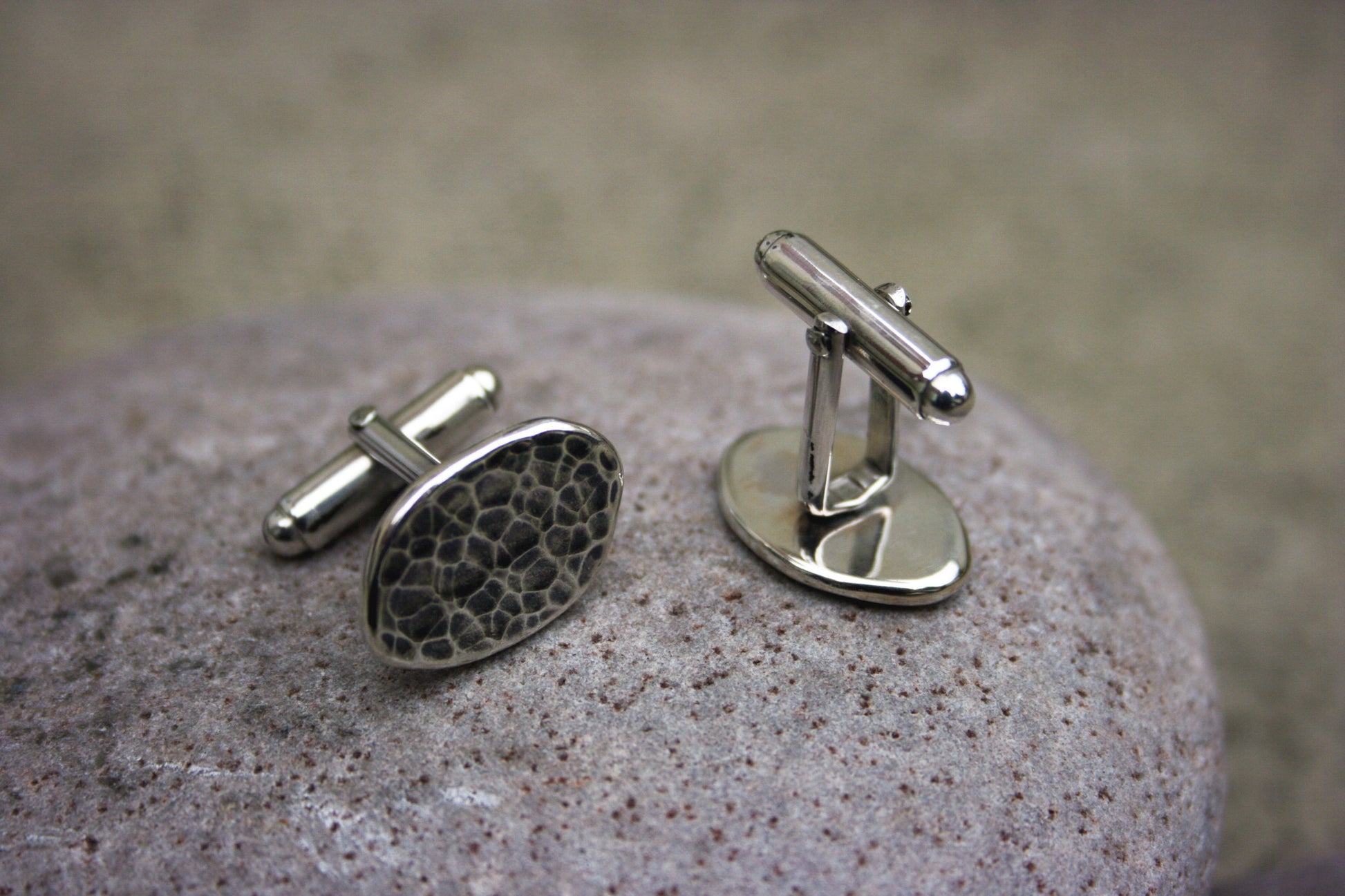 Meteorite Cufflinks - Curious Magpie Jewellery - 3