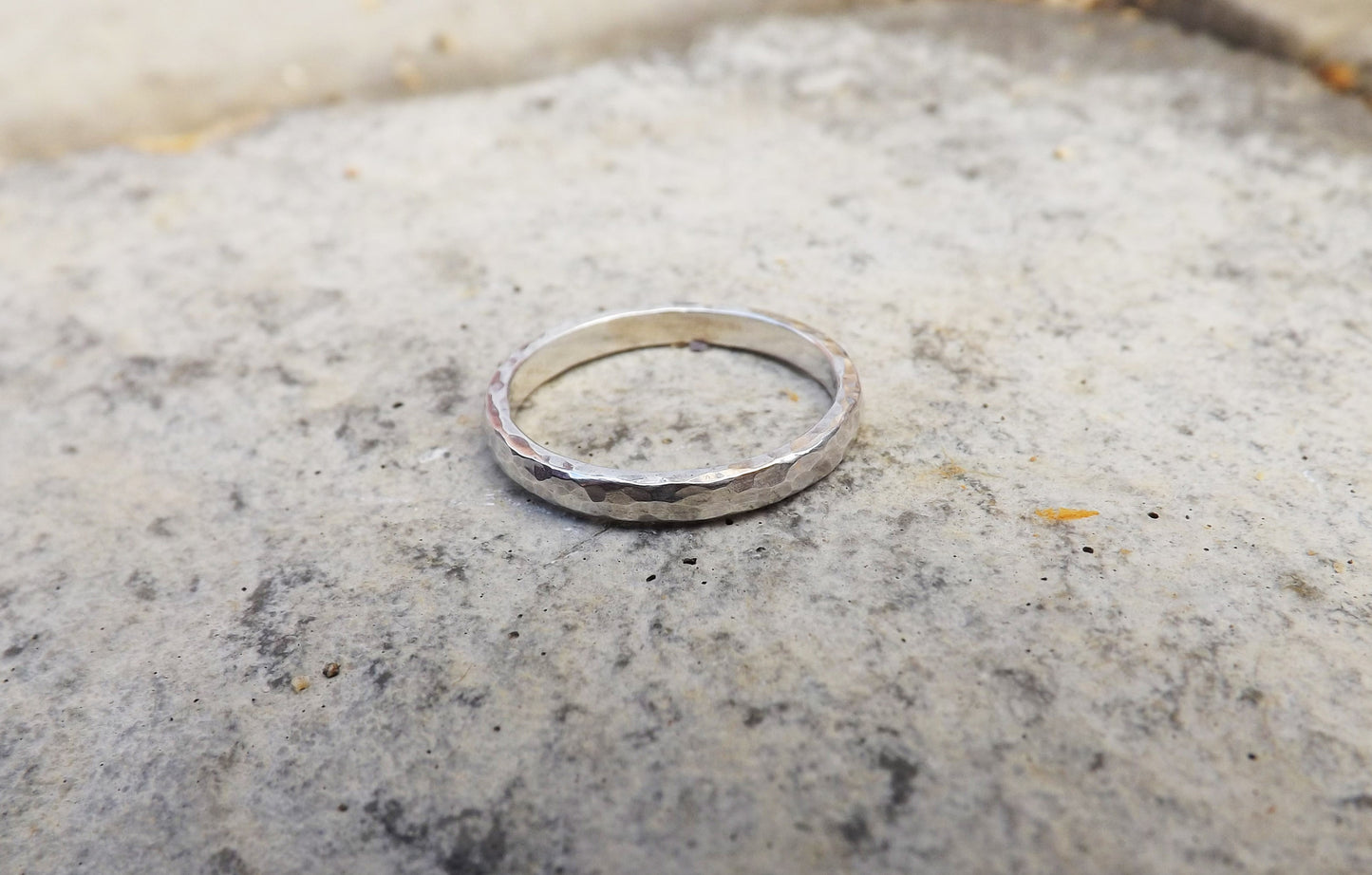 Narrow Silver Meteorite Ring - Curious Magpie Jewellery - 2