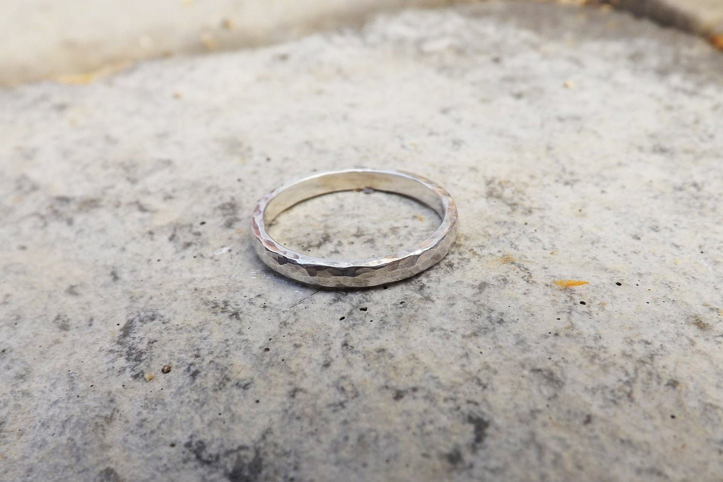 Narrow Silver Meteorite Ring - Curious Magpie Jewellery - 2