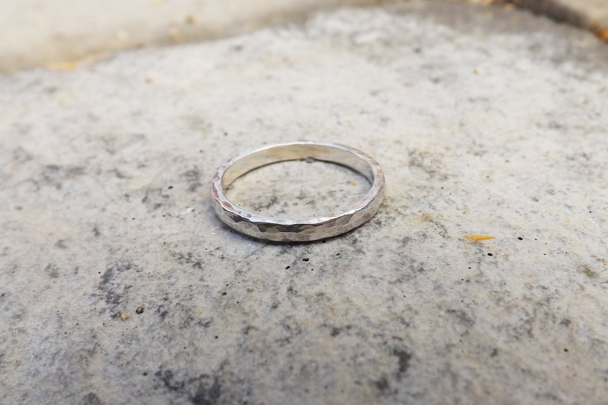 Narrow Silver Meteorite Ring - Curious Magpie Jewellery - 2