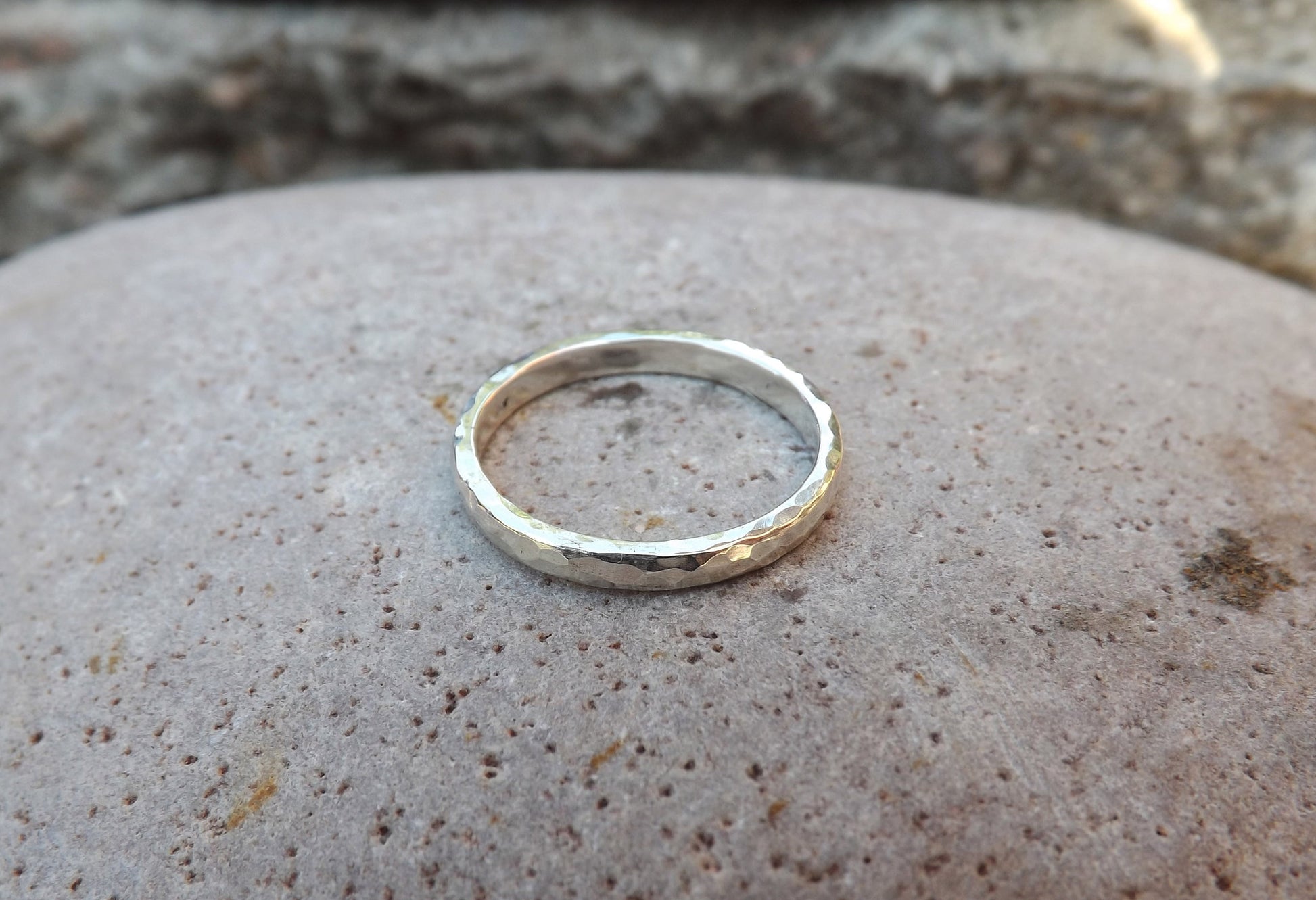 Silver Meteorite Wedding Rings - Curious Magpie Jewellery - 4