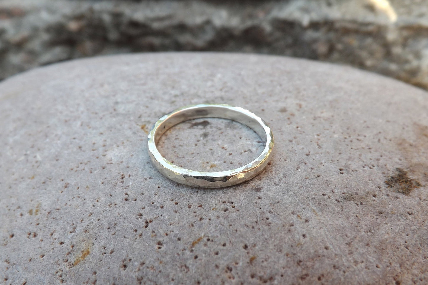 Silver Meteorite Wedding Rings - Curious Magpie Jewellery - 4