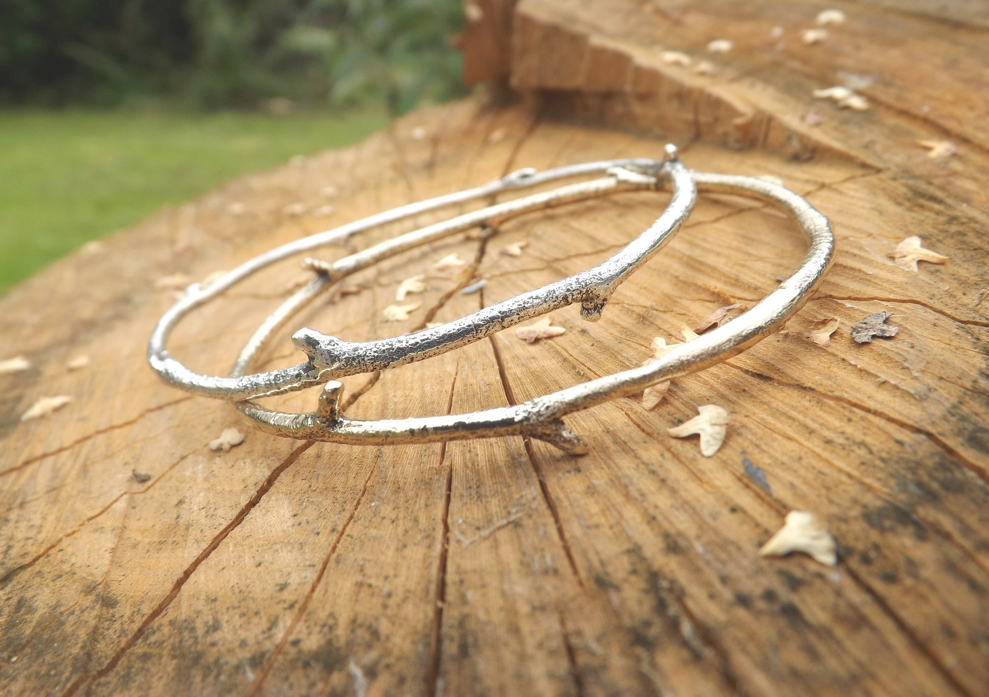 Brass Twig Bangle - Curious Magpie Jewellery - 5