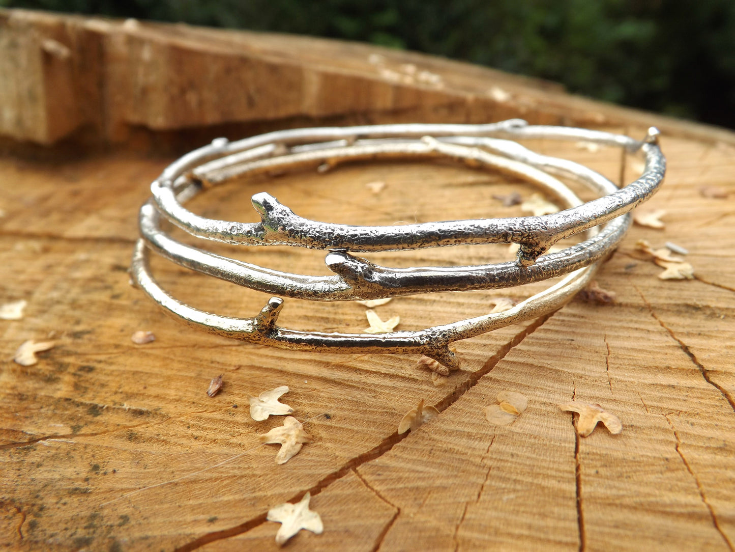 Brass Twig Bangle - Curious Magpie Jewellery - 6