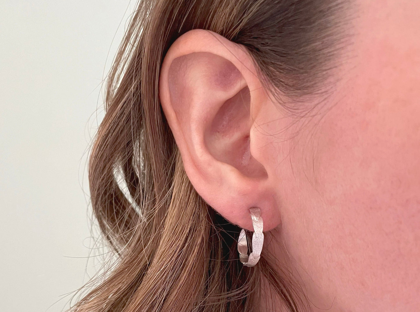 Petal Echo Half Hoop Earrings by Curious Magpie Jewellery