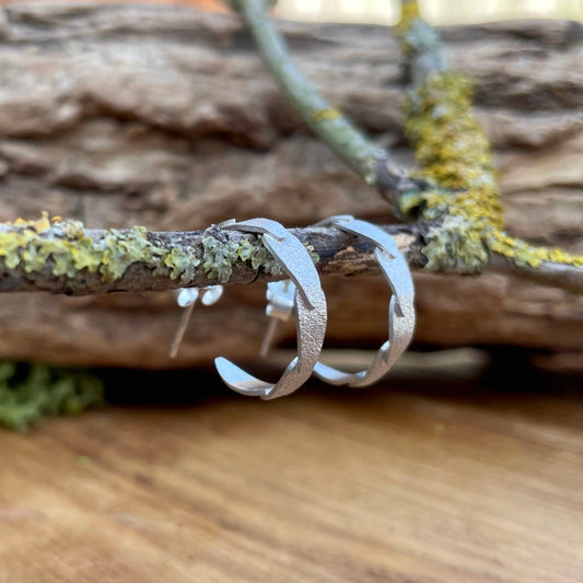 Petal Echo Half Hoop Earrings by Curious Magpie Jewellery