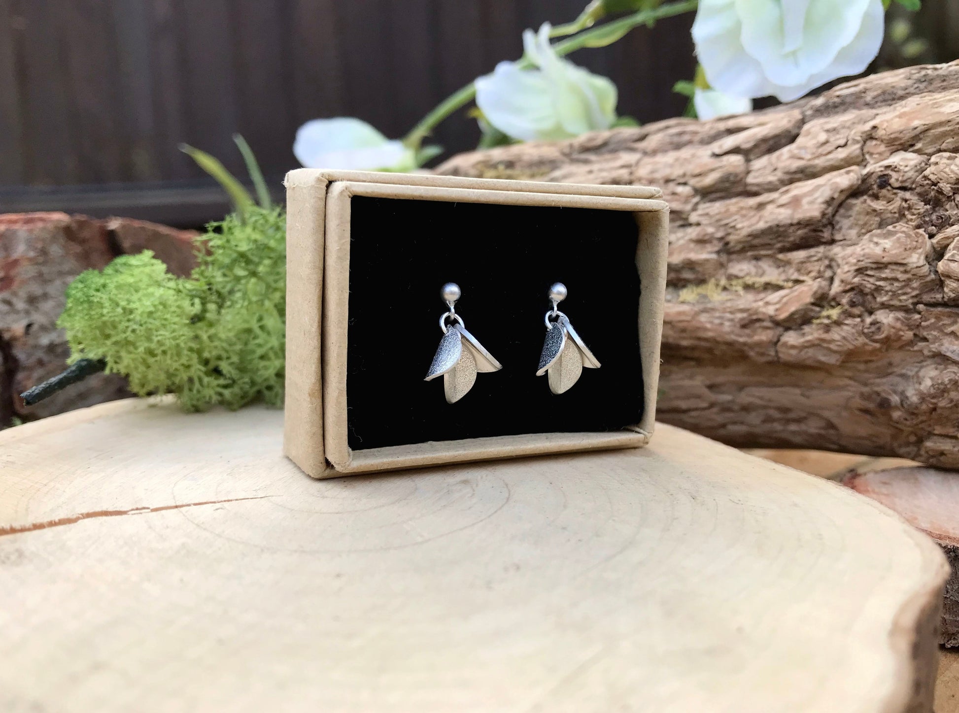 Silver Bluebell Earrings by Curious Magpie