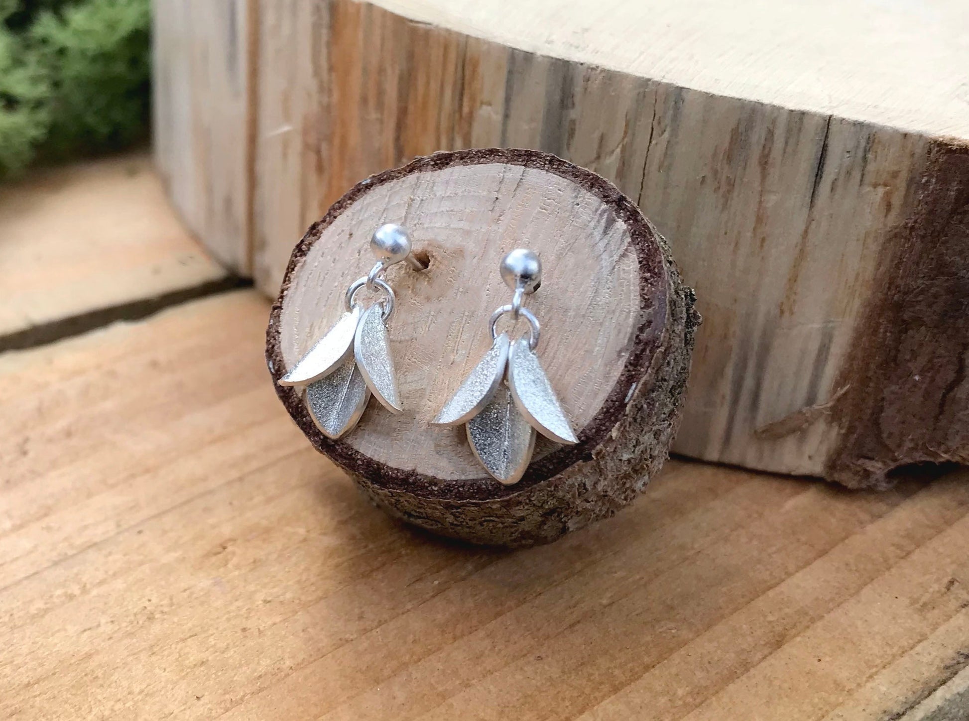 Silver Bluebell Earrings by Curious Magpie