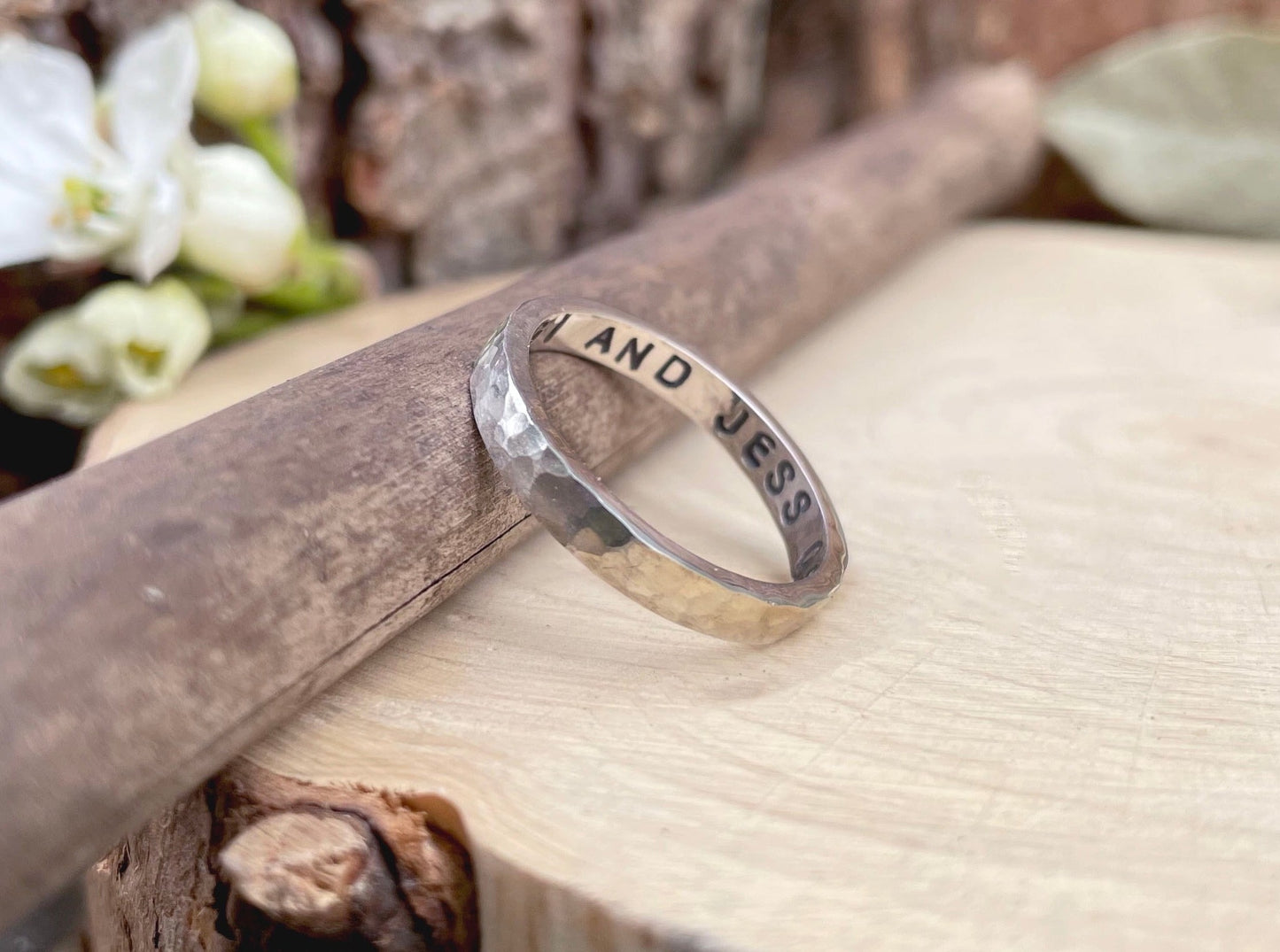 onalised Silver Luna Wedding Rings by Curious Magpie Jewellery