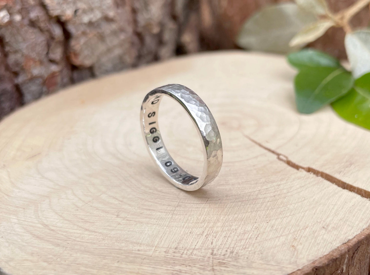 onalised Silver Luna Wedding Rings by Curious Magpie Jewellery