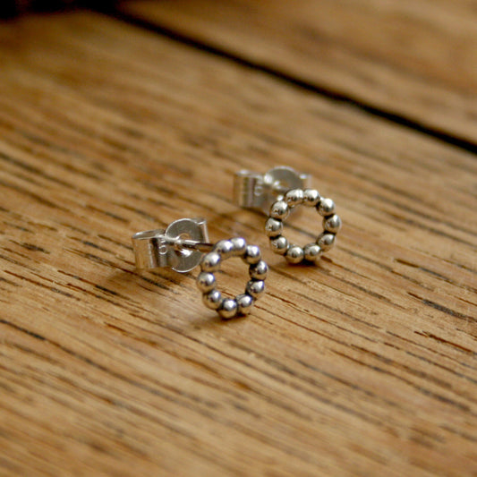 Silver Berry Stud Earrings - Curious Magpie Jewellery - 1