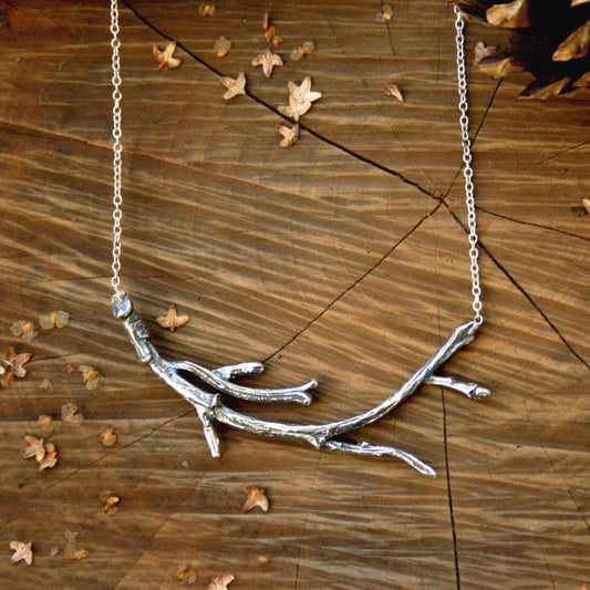 Silver Branch Necklace - Curious Magpie Jewellery - 1