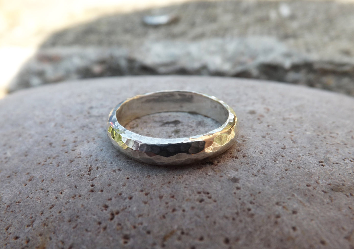 Silver Meteorite Wedding Rings - Curious Magpie Jewellery - 3