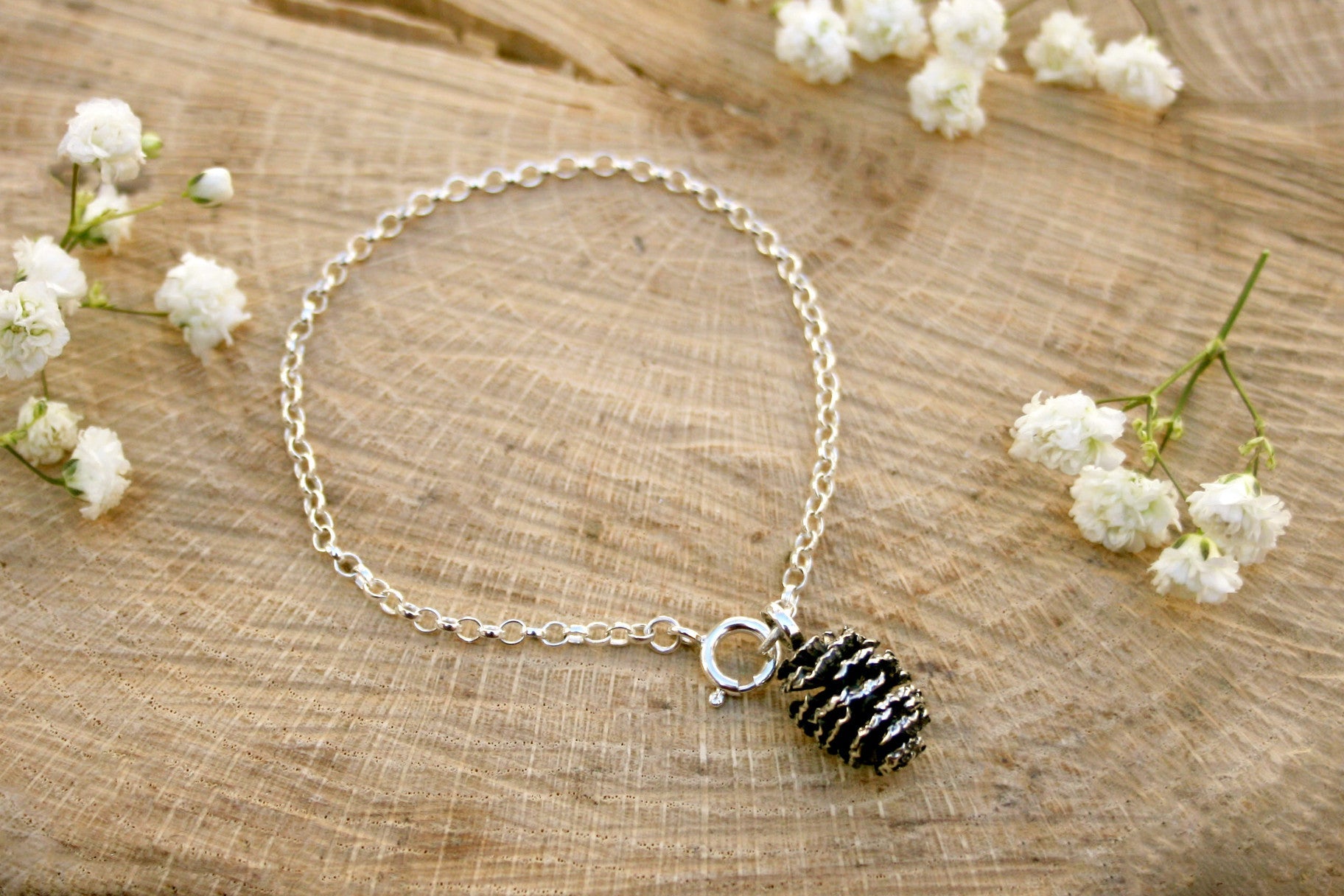 Silver Pinecone Bracelet - Curious Magpie Jewellery - 4
