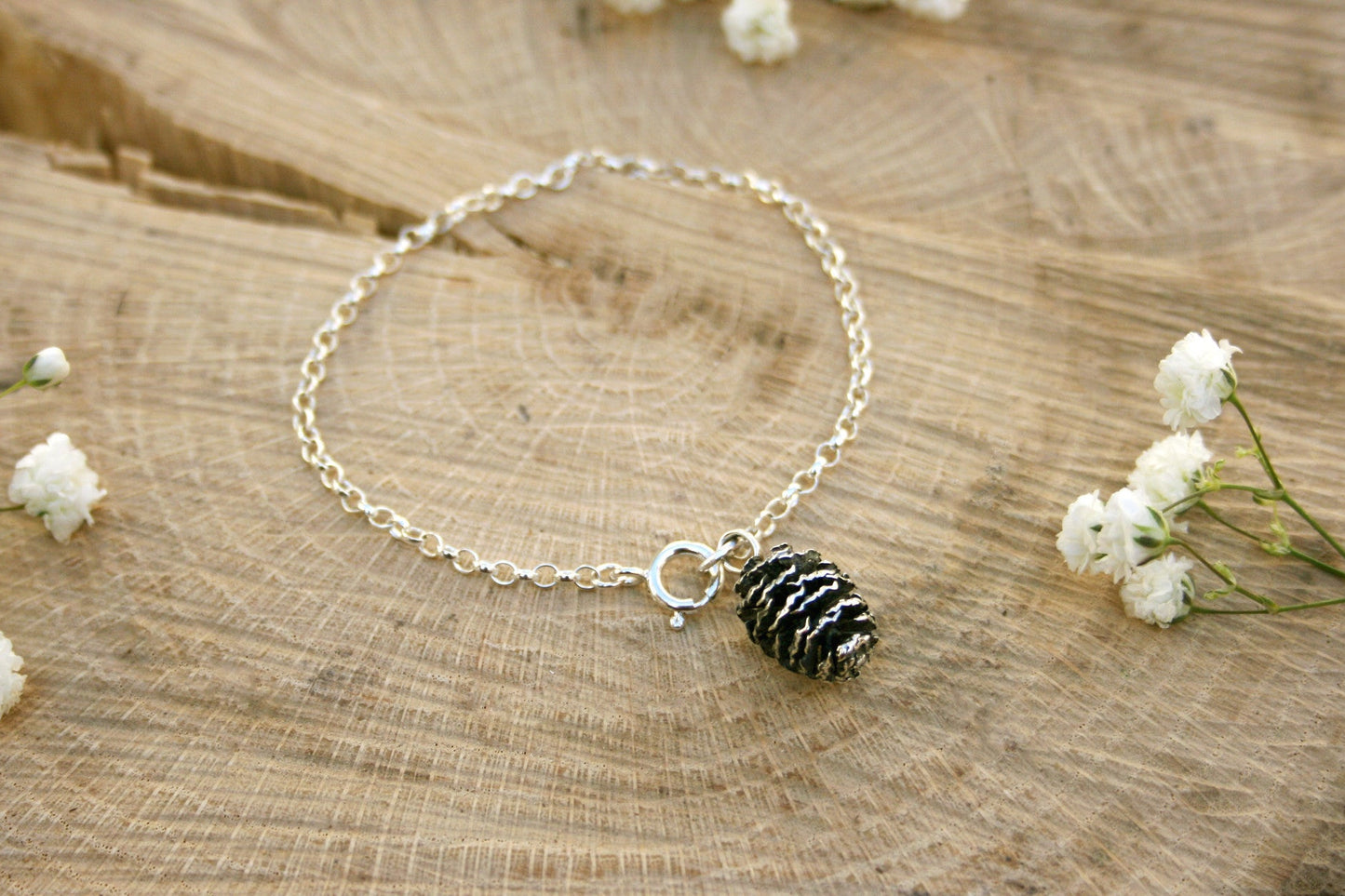 Silver Pinecone Bracelet - Curious Magpie Jewellery - 2