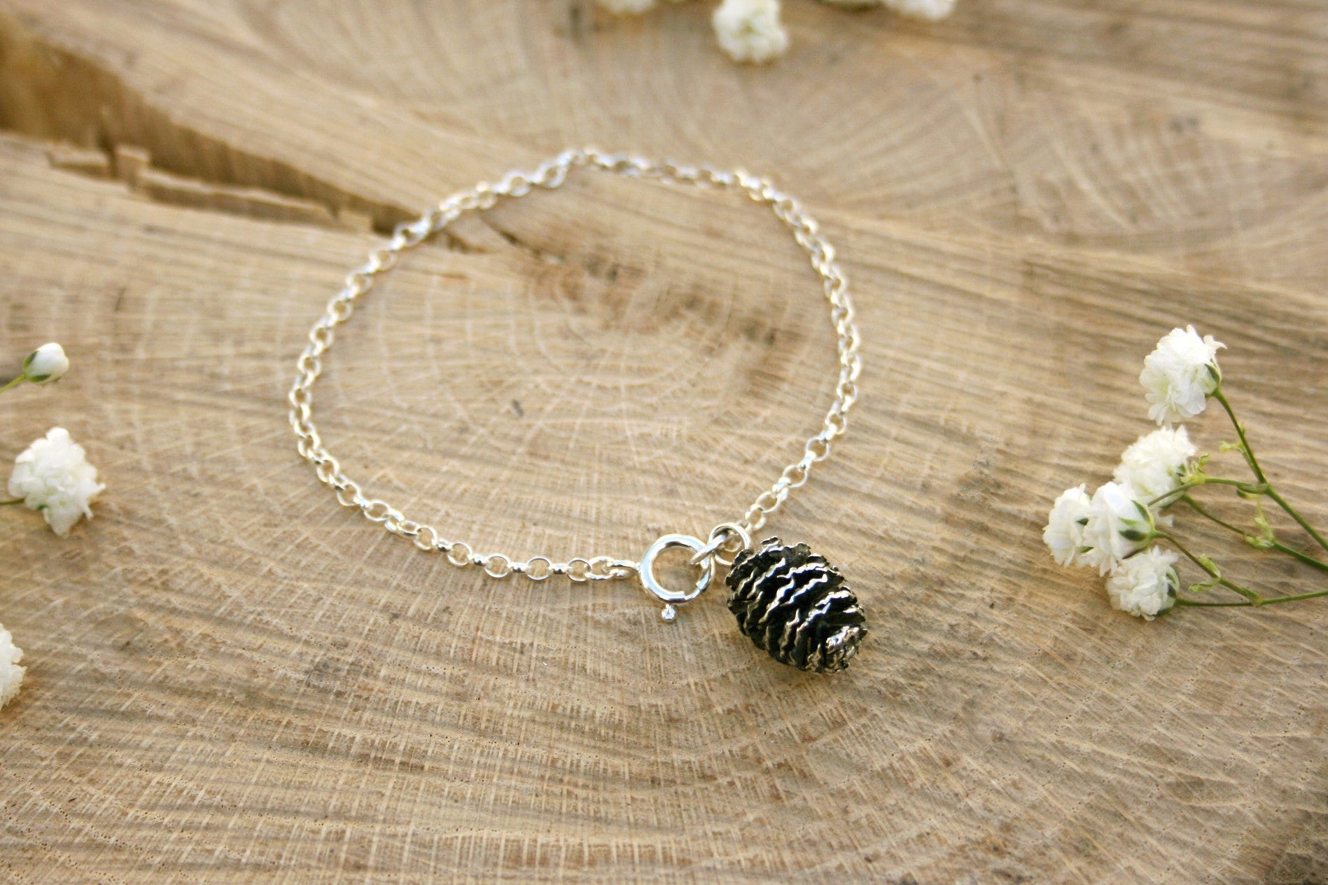 Silver Pinecone Bracelet - Curious Magpie Jewellery - 2