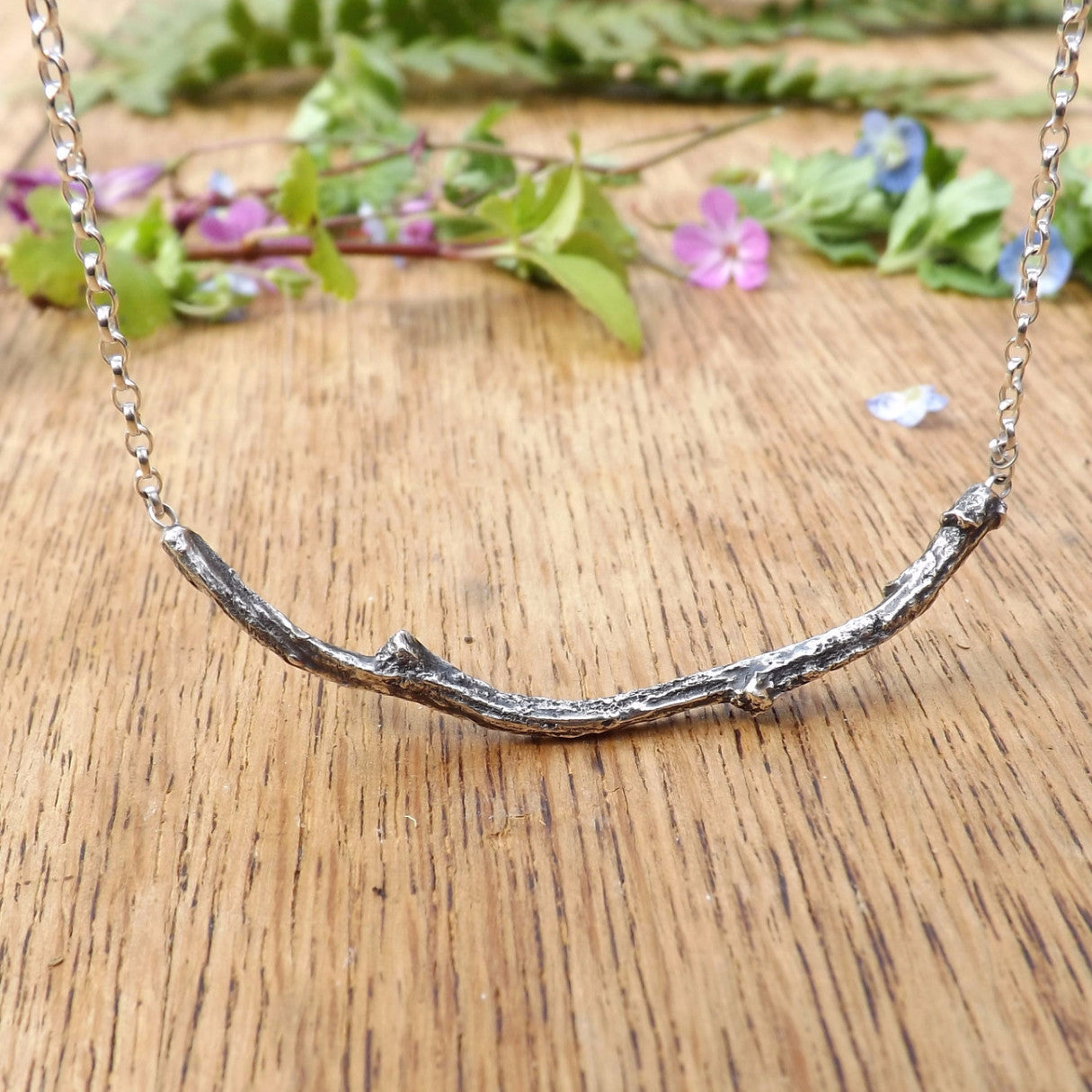 Silver Twig Necklace - Curious Magpie Jewellery - 1