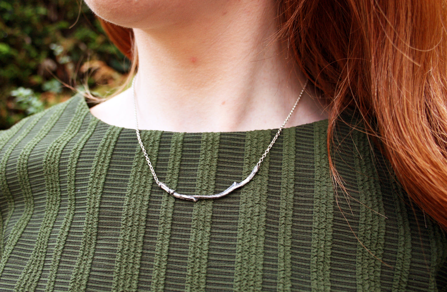 Silver Twig Necklace - Curious Magpie Jewellery - 5