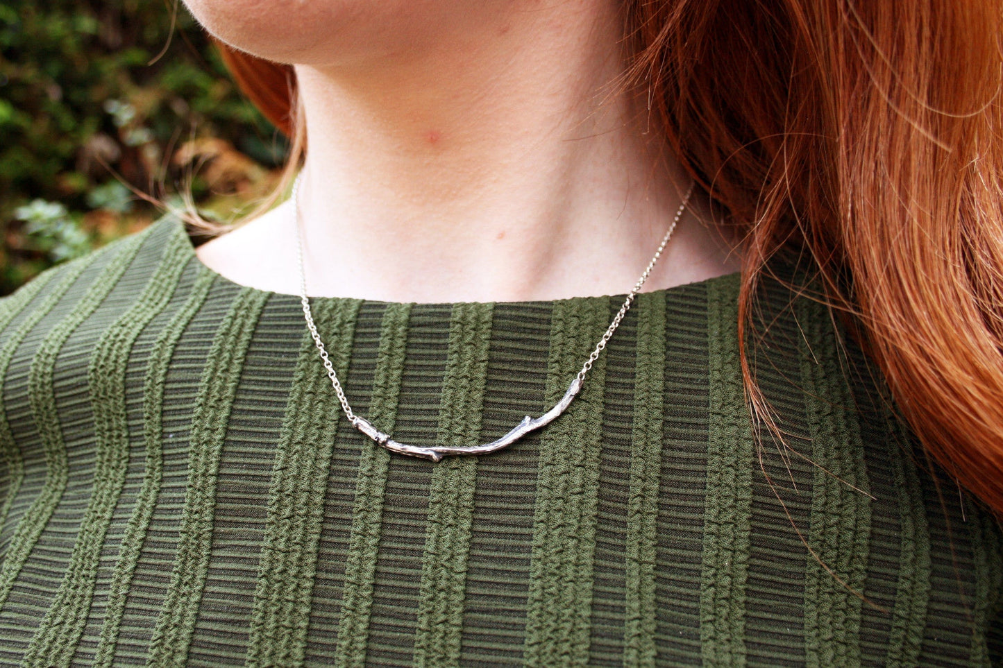 Silver Twig Necklace - Curious Magpie Jewellery - 5