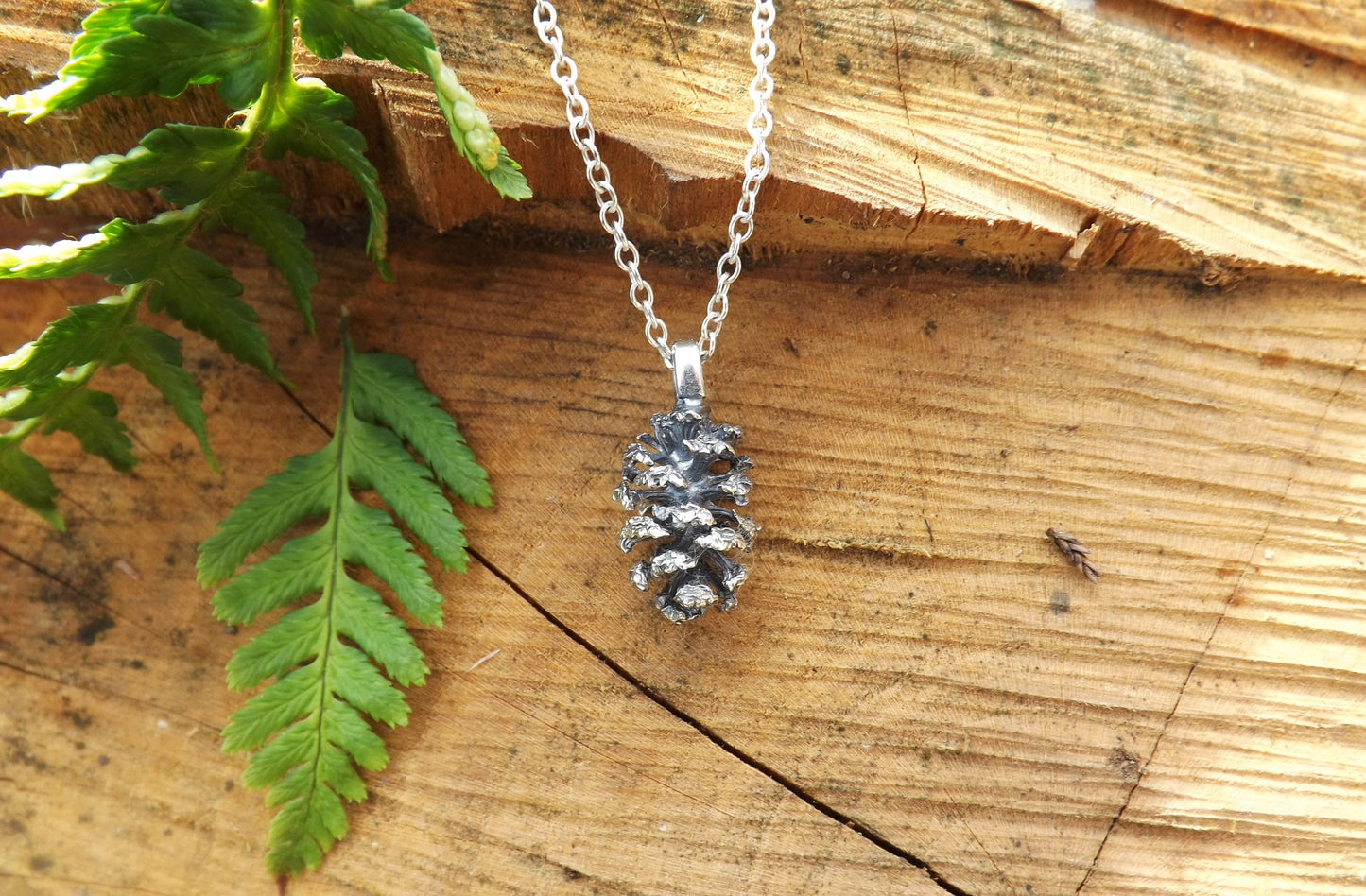 Silver Pinecone Necklace - Curious Magpie Jewellery - 2