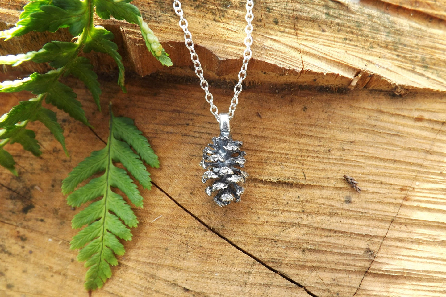 Silver Pinecone Necklace - Curious Magpie Jewellery - 2